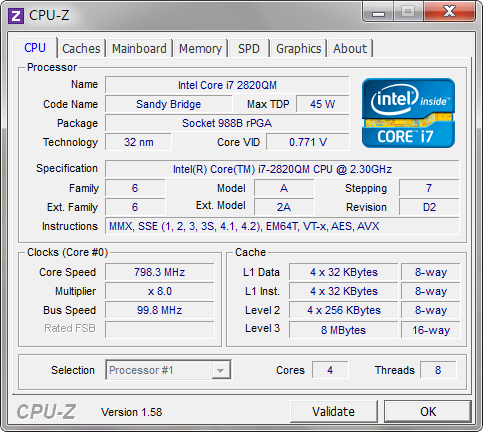 HP DV4-3136TX 換i7-2820qm 4核心CPU 爽度大增
