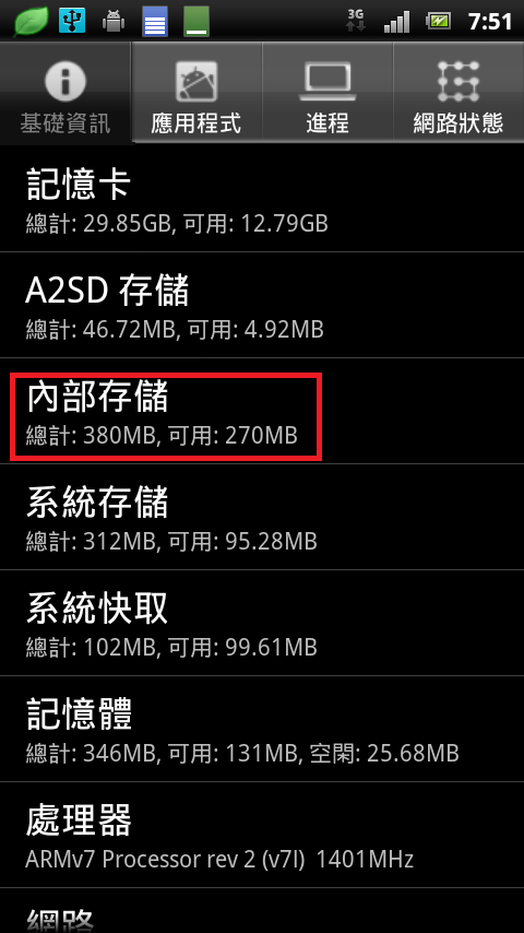 加大PLAY、ARC及NEO內部記憶體空間(/data)至420MB