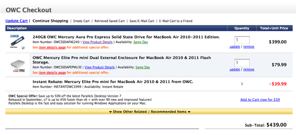 蘋果禁衛軍-2010 MacBook Air OWC 240GB 升級記。