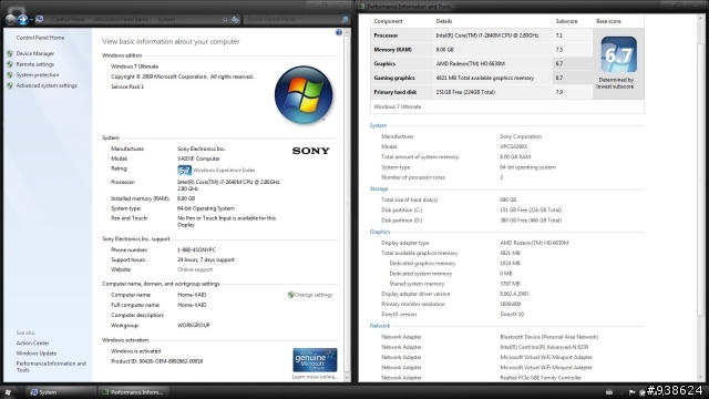VAIO SA3 簡單開箱,系統美化跟雙硬碟SSD+ HDD,貼膜, WiMAX,顯卡小超頻~!