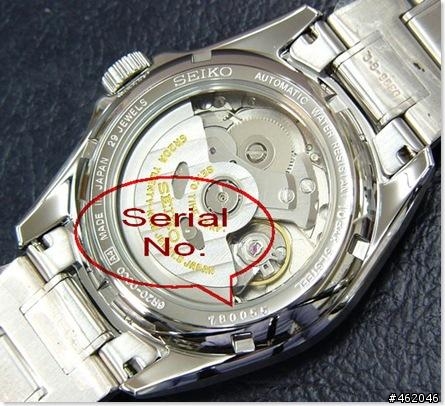 精工(Seiko)手錶之機芯編號、參考號和序號說明
