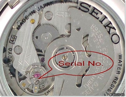 精工(Seiko)手錶之機芯編號、參考號和序號說明