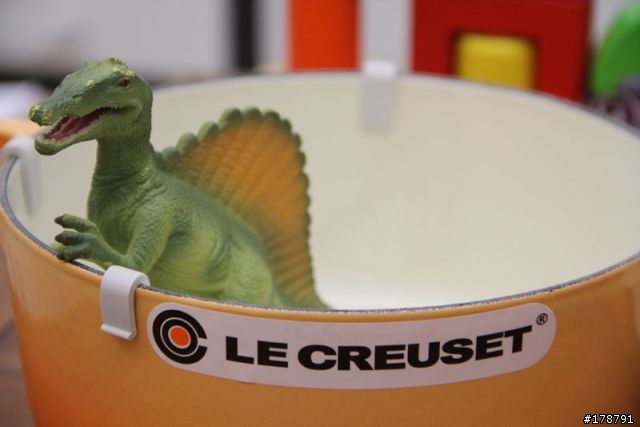 不專業的開箱,新入手的 法國 LE CREUSET 20cm 鑄鐵鍋具 橘色的