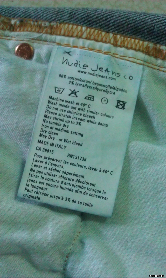 nudie tight long john denim stretch