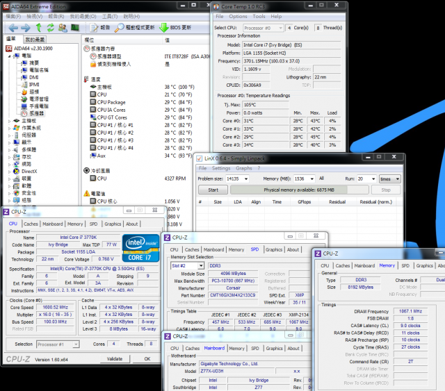 Intel最新Ivy Bridge平台 - GIGABYTE Z77X-UD3H WiFi超頻效能解析