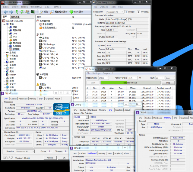 Intel最新Ivy Bridge平台 - GIGABYTE Z77X-UD3H WiFi超頻效能解析