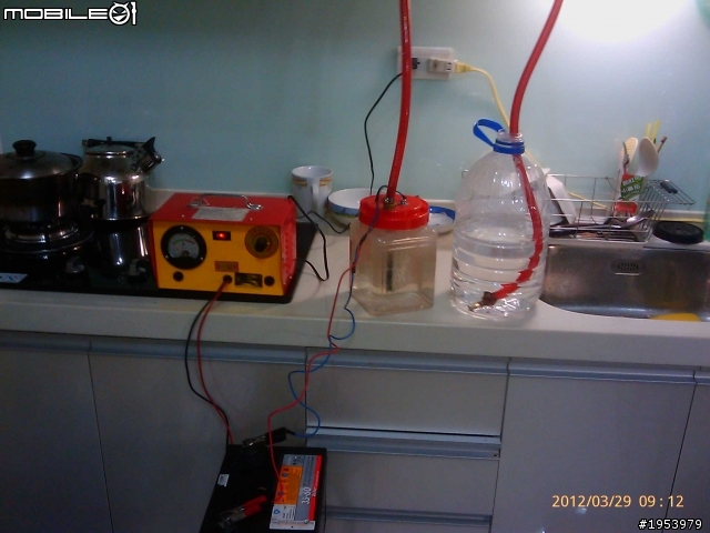 DIY車用環保氫氧燃料(HHO)省油器 !125cc機車安装完畢...測試中...需增購10A PWM!