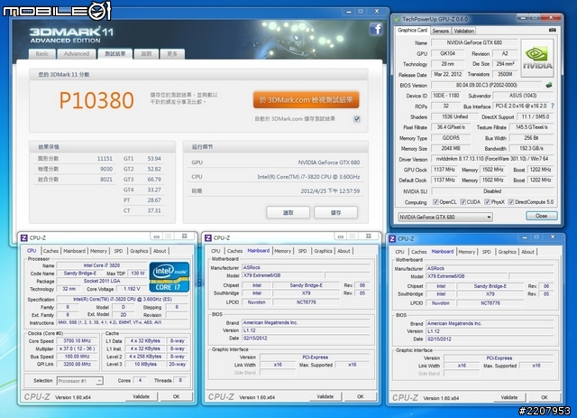 NVIDIA GeForce GTX680非公版顯示卡效能大比拚