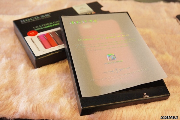 ♥【分享】HOCO iP4S / 4 真皮手工翻蓋皮套