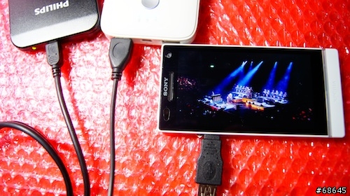 SONY XPERIA S OTG 外接2.5硬碟 160g