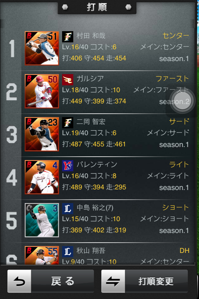 一個好玩的日職卡片遊戲, プロ野球PRIDE (每天更新心得)