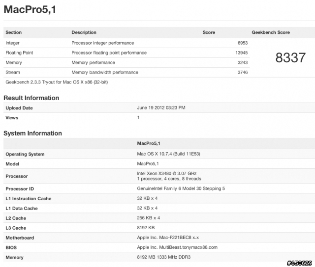 Ivy Bridge 與 一代 i7 在 Lion 10.7.4 的效能評比