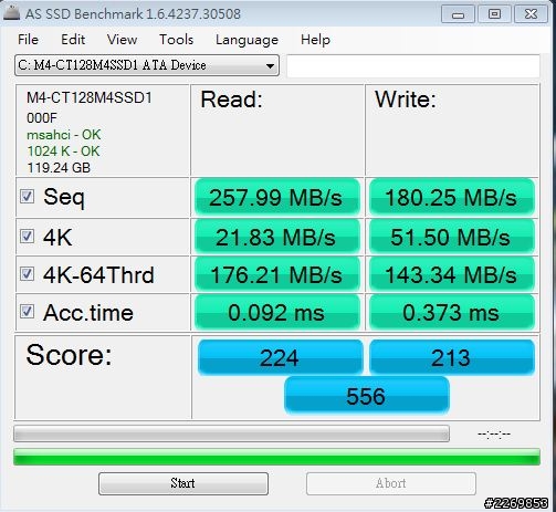 美光128GB SSD請幫我看一下是否正常