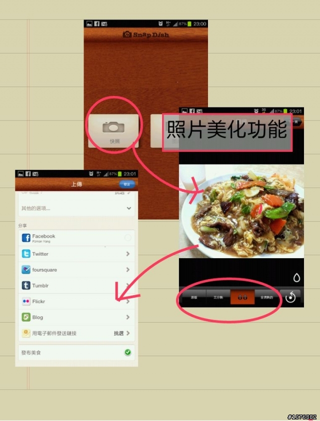 幾款關於美食分享APP的使用感想與報告分享(EVERNOTE-FOOD,FOODSPOTTING,SnapDish,Foursquare,休息一夏)