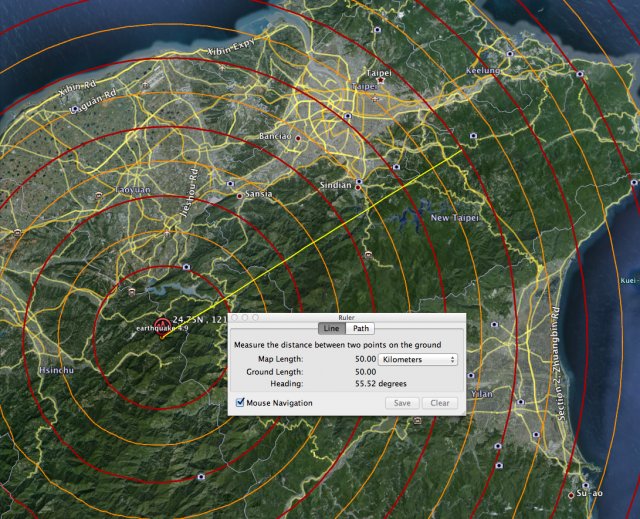 Google Earth - Range Rings 好用劃圓/半徑範圍工具