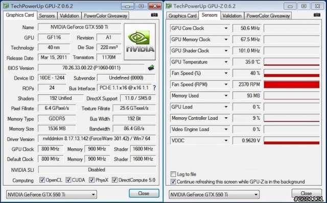 記憶體加量不加價!! Lantic GTX550Ti 1GB GDDR5測試!!