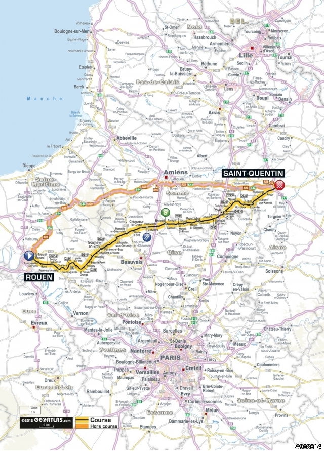 2012 環法大賽 第五站, Rouen → Saint-Quentin, 197公里