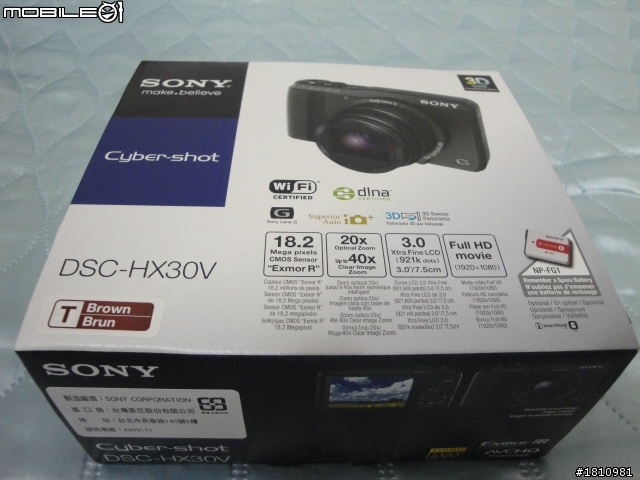 夢寐的 Sony HX30V 入手,不專業開箱...