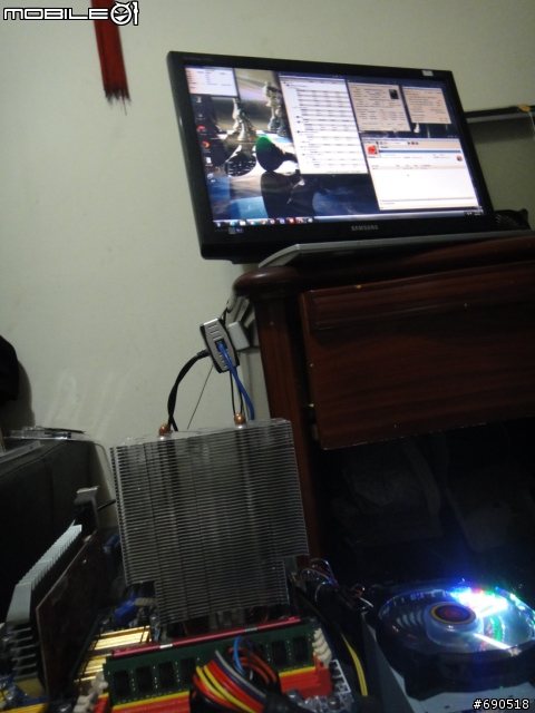 無聊 清清我的cpu 散熱器 換換各廠牌風扇 三洋 酷媽 保銳 AC XG .....參考看看數字 -特映無風扇燒機