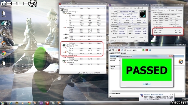 無聊 清清我的cpu 散熱器 換換各廠牌風扇 三洋 酷媽 保銳 AC XG .....參考看看數字 -特映無風扇燒機