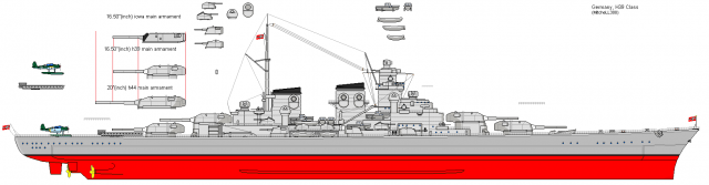 興登堡級戰列艦 Schlachtschiff "H" Project( 補充愛荷華級戰列艦的由來) PS 以上圖片都來自維基百科.......