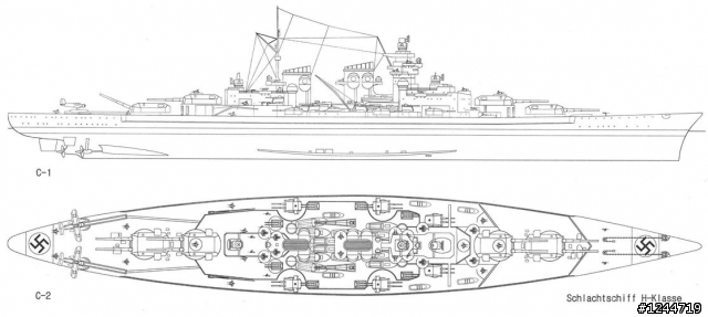 興登堡級戰列艦 Schlachtschiff "H" Project( 補充愛荷華級戰列艦的由來) PS 以上圖片都來自維基百科.......