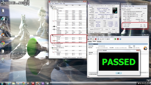 無聊 清清我的cpu 散熱器 換換各廠牌風扇 三洋 酷媽 保銳 AC XG .....參考看看數字 -特映無風扇燒機