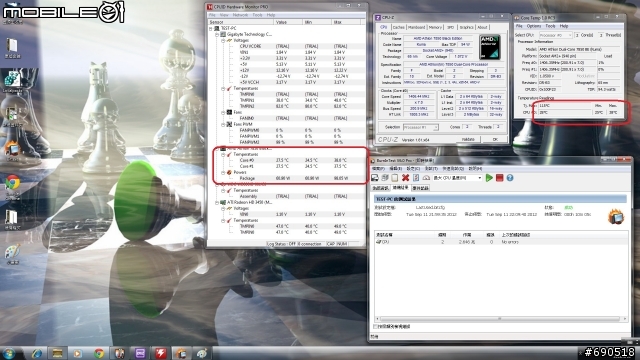 無聊 清清我的cpu 散熱器 換換各廠牌風扇 三洋 酷媽 保銳 AC XG .....參考看看數字 -特映無風扇燒機
