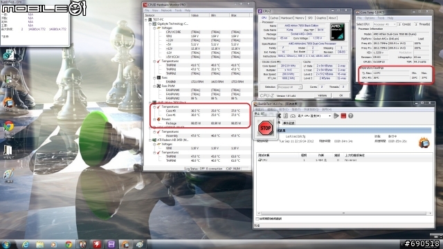 無聊 清清我的cpu 散熱器 換換各廠牌風扇 三洋 酷媽 保銳 AC XG .....參考看看數字 -特映無風扇燒機