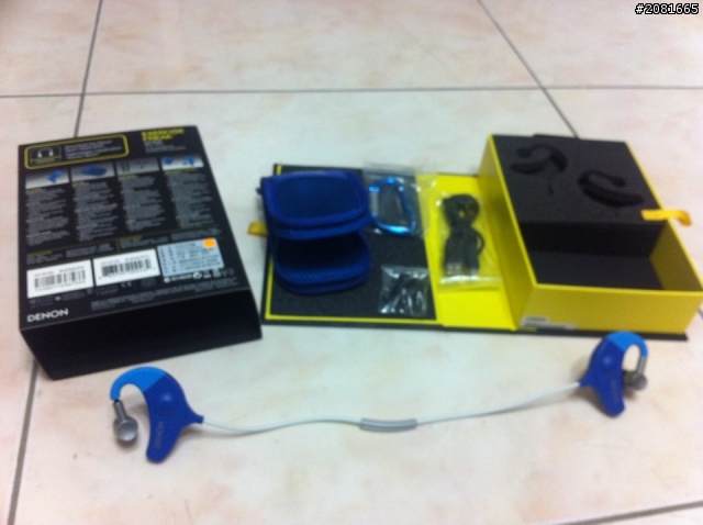 開箱文~(人生第一支無線藍芽運動耳機~DENON W150 藍色)