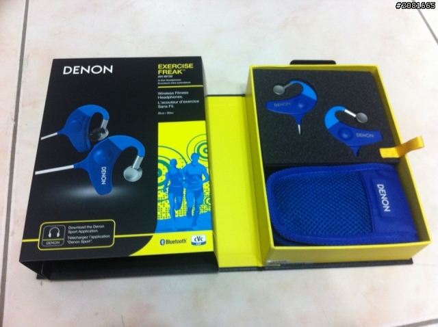 開箱文~(人生第一支無線藍芽運動耳機~DENON W150 藍色)