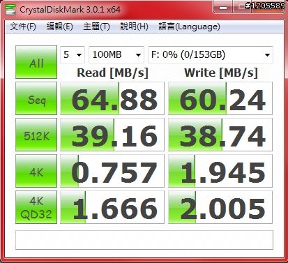 報廢品Hitachi 164.4G簡測