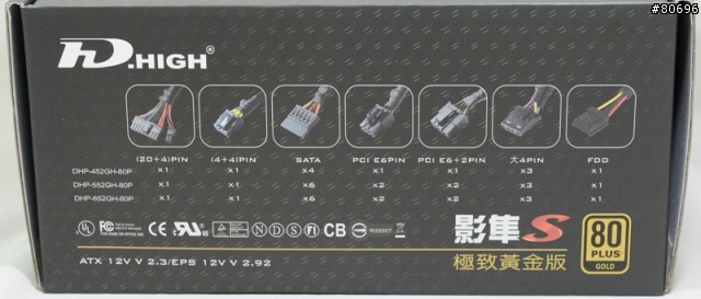 帝海影隼S極致黃金版450W電源供應器簡介及測試