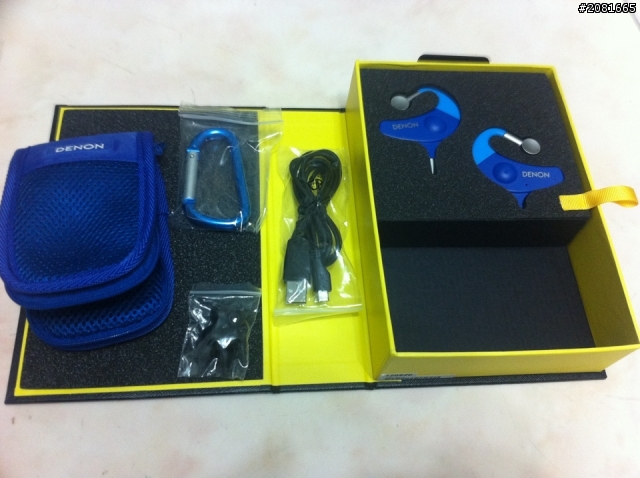 開箱文~(人生第一支無線藍芽運動耳機~DENON W150 藍色)