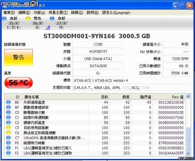 (已解決)seagate的硬碟出現這樣的資訊,請問大家該怎麼辦?
