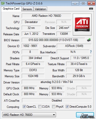 華擎FM2A75M-ITX + APU 跑1866的顯示效能高於2133這是那招(12/7更新)