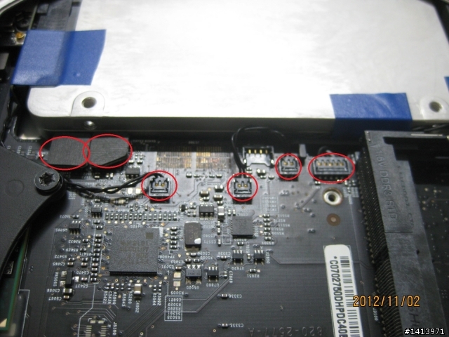 2010 Mac mini 換 SSD 時, 將 温度感應器 安裝至 SSD 的方法