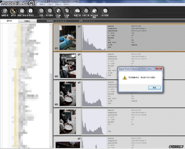 Canon DPP 3.11 RAW 轉換存檔失敗