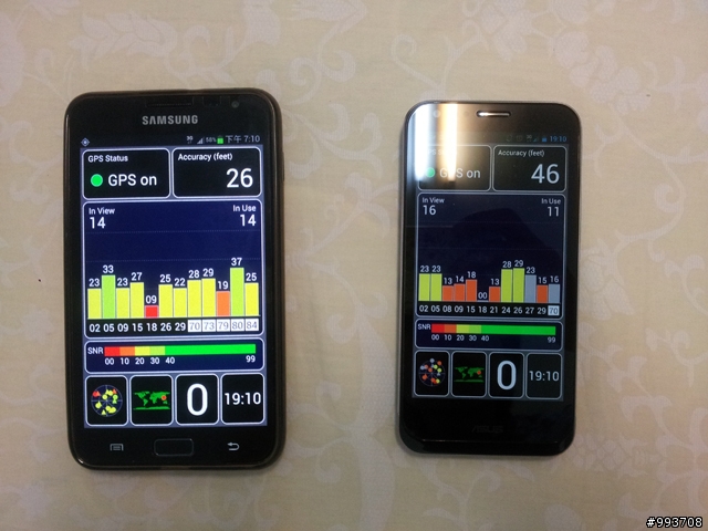 2013/01/27【對比】Padfone2 VS Note GPS test