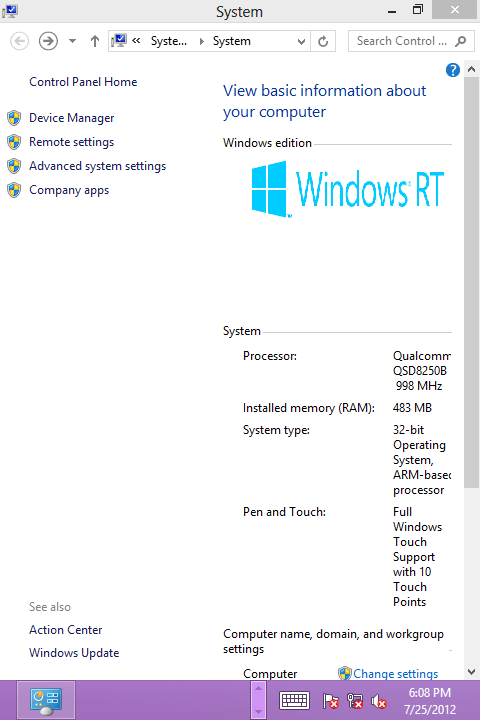 HD2 竟然上了 WINDOWS 8 RT