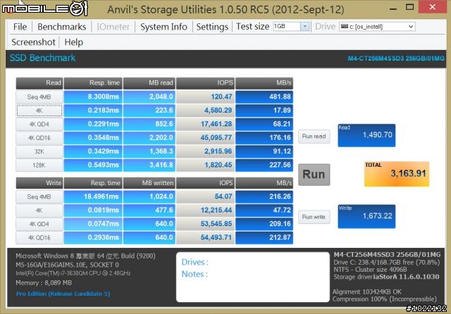 Micron Crucial m4 SSD 256GB mSATA VS MSI GE60
