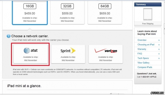 訂購心得--美國Apple官網訂購 iPad mini Wi-Fi + Cellular版