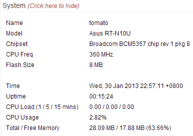 HiNet 100M/100M+ASUS RT-N10U+Tomato Shibby 105 簡單測試