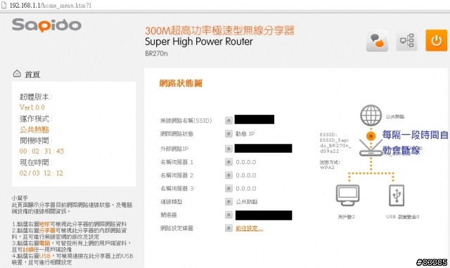 開箱文 傻多 BR270n 超多功能但最重要的上網不能!Sapido 7dBi*3 300Mbps 30dBm 透天厝