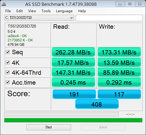 (補跑分)S15(win8) 終於上SSD512G!Transcend SSD720 - 512G安裝成功