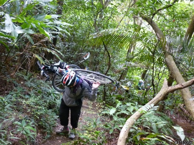龍船岩上騎單車