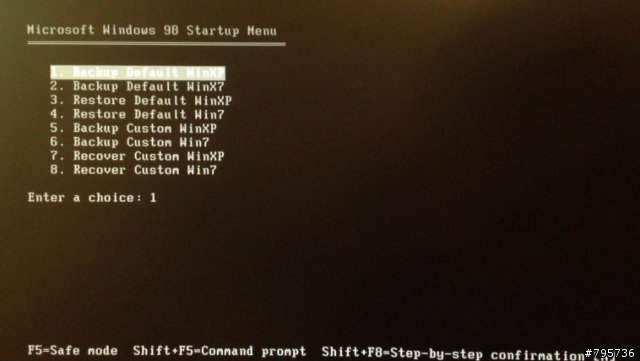 SPFDISK + GHOT : Win7+XP雙系統 + 雙預設還原 + 雙自定還原 (操作教學)
