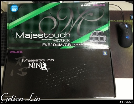 Filco Majestouch Ninja 茶軸 + PBT無刻印鍵帽 開箱!