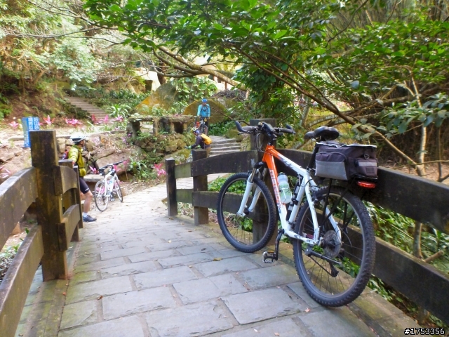 龍船岩上騎單車
