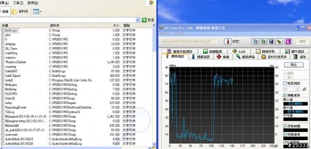 同時間執行兩個工作,硬碟傳輸率降到只有個位數!!